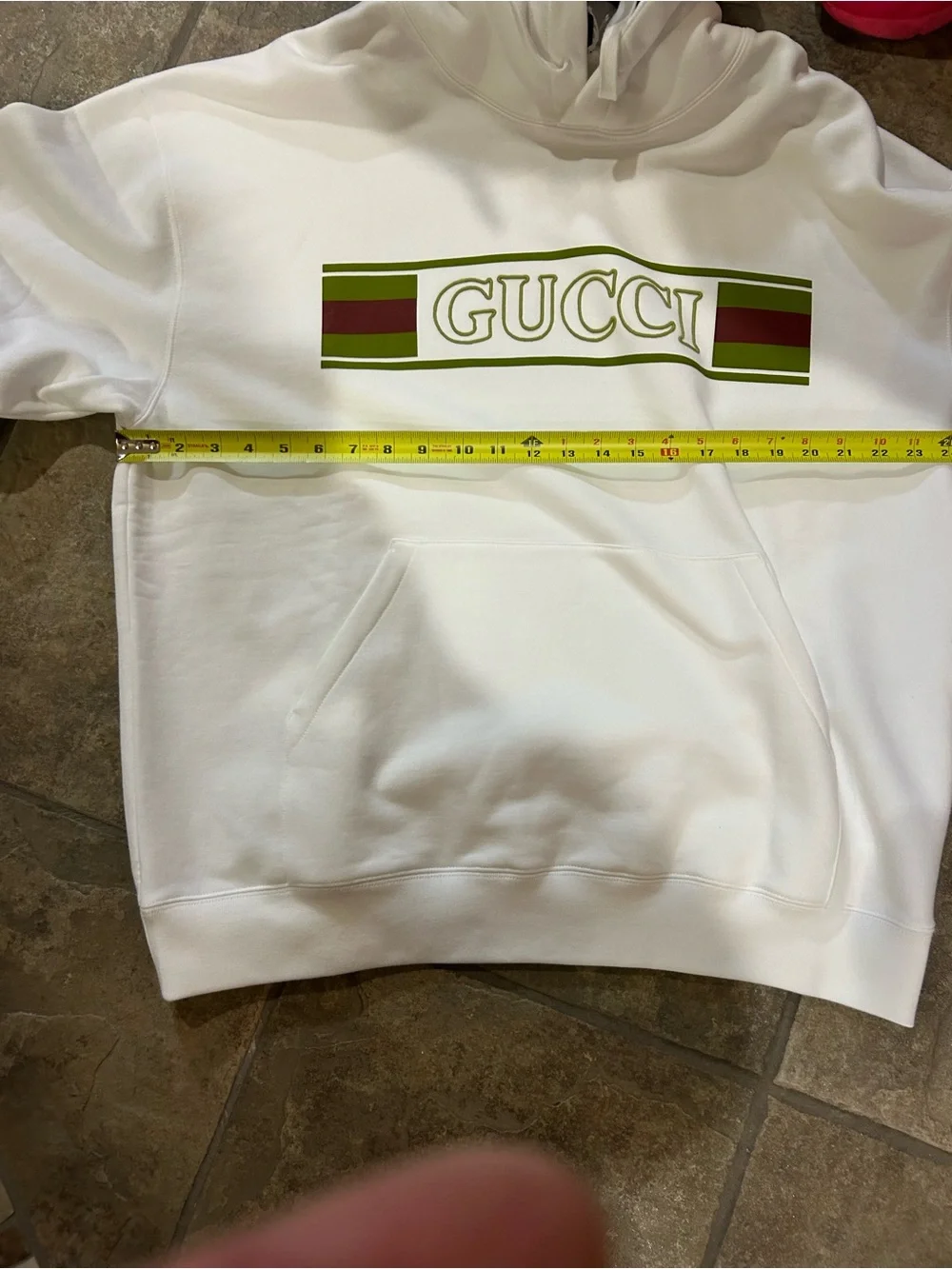 Men's Gucci cotton iconic embroidered web stripe logo hoodie size XXXL